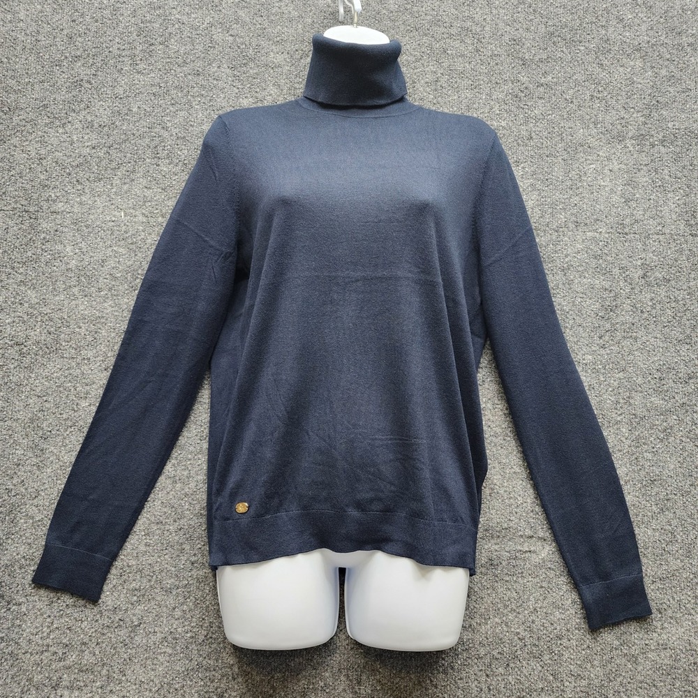 NWT Lauren Ralph Lauren Women's Silk Blend Turtleneck Sweater Old Money L